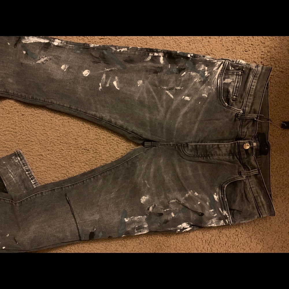 Amiri Jeans Size 34 Painted Distressed Denim